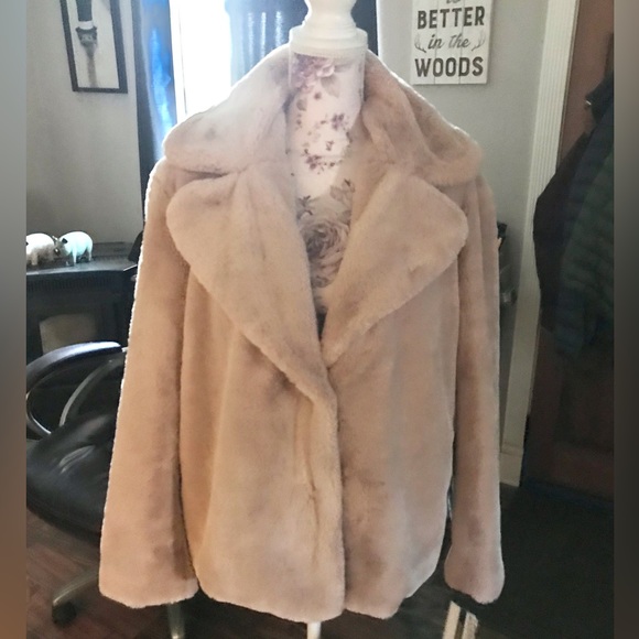 New Nine West Reversible Faux Fur Teddy Jacket - Picture 2 of 4